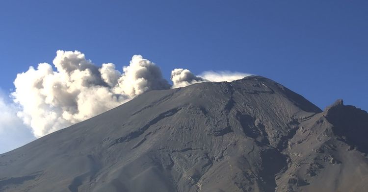 Posible caída de ceniza en la zona sur tlaxcalteca por exhalación del Popocatépetl